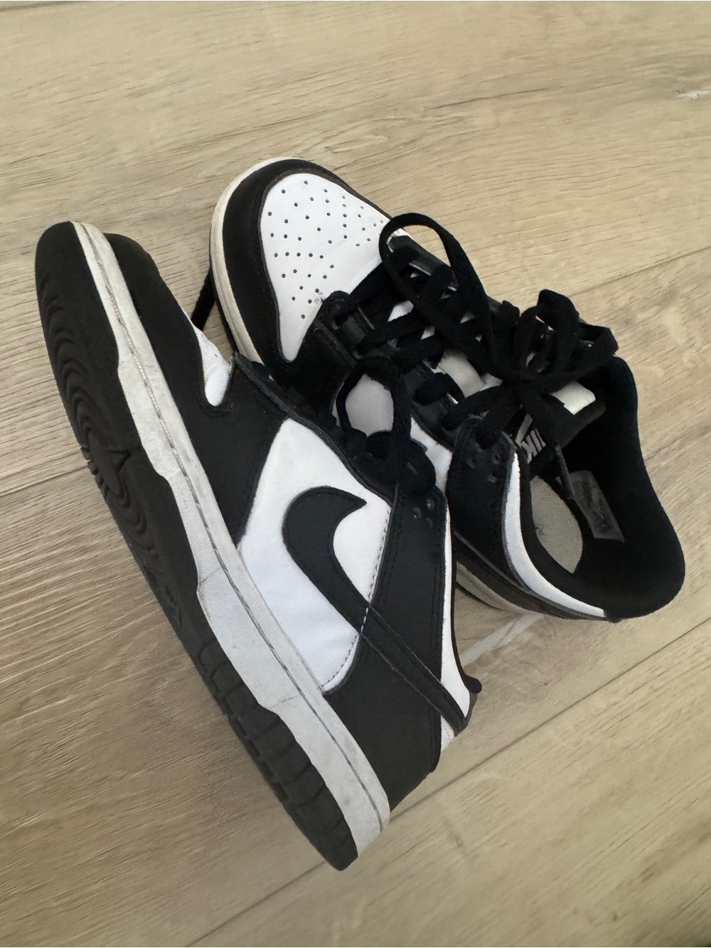 Kids Black and White Low-Top Sneakers